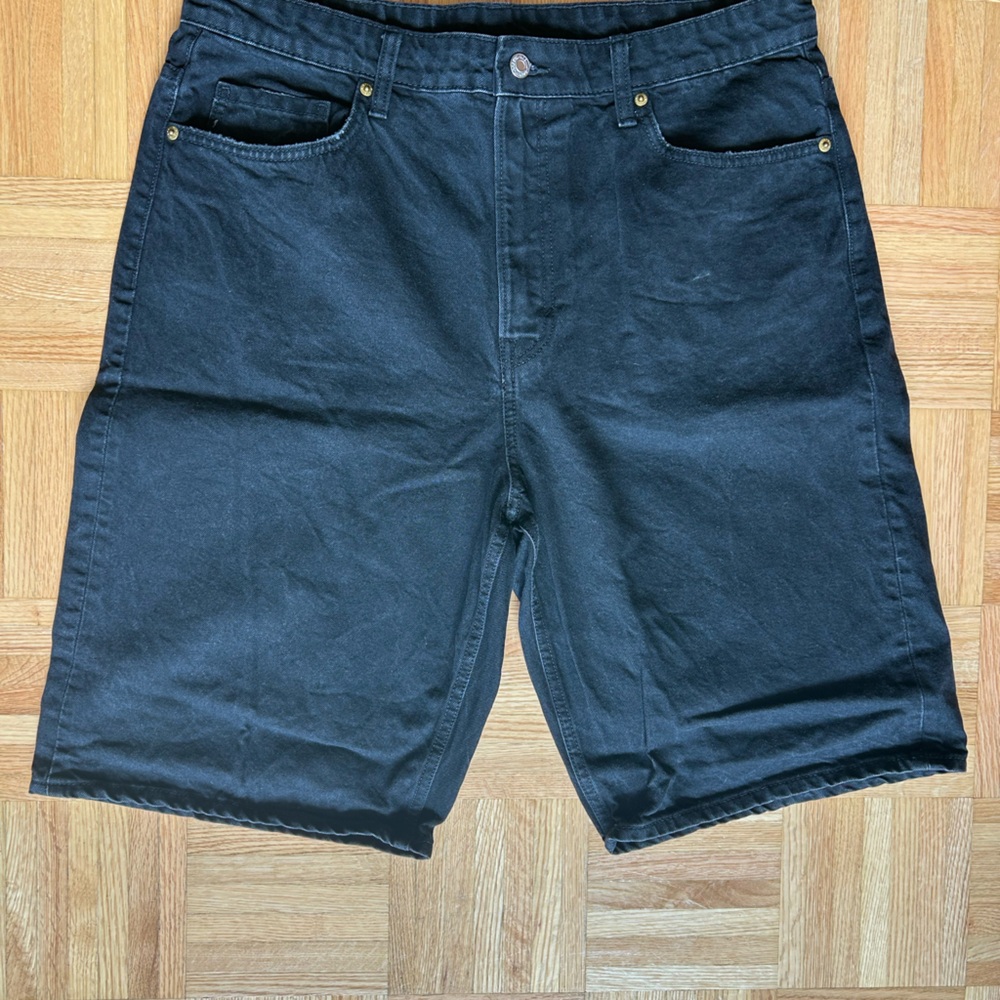 Black Denim Shorts